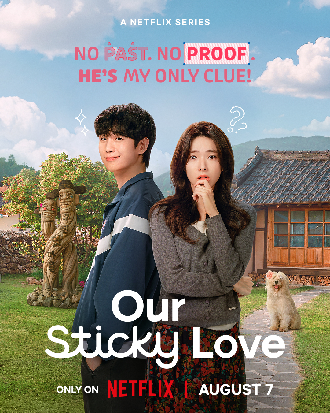 Jung Hae-in e Ha Young no pôster oficial de Um Grude de Amor